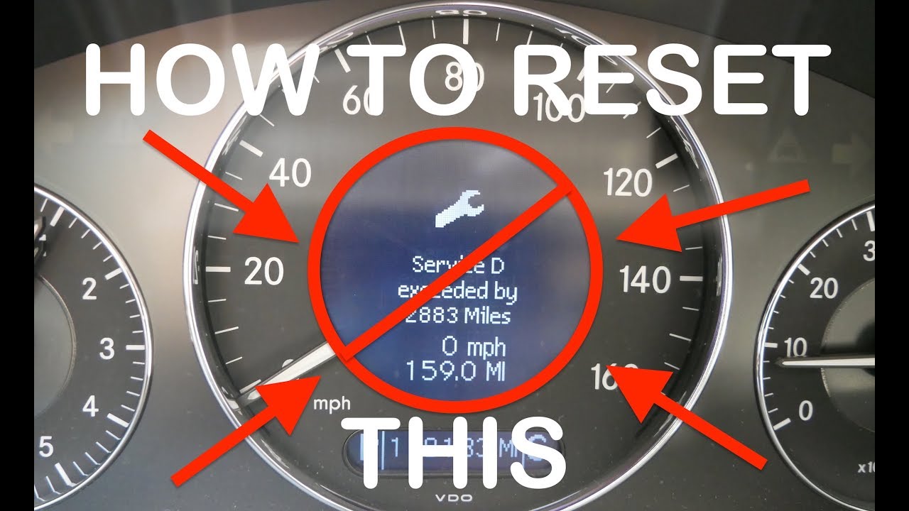 How To Reset Service Light On A Mercedes Benz W211 - Youtube