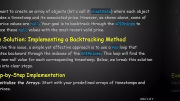 How to Backtrack Through Array Indexes for Non-Null Values in JavaScript