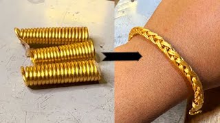 How to make gold bracelet || 24k gold bracelet is made