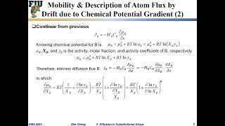 Kinetics of Materials L05-05 Mobility and Diffusion coefficient relationship