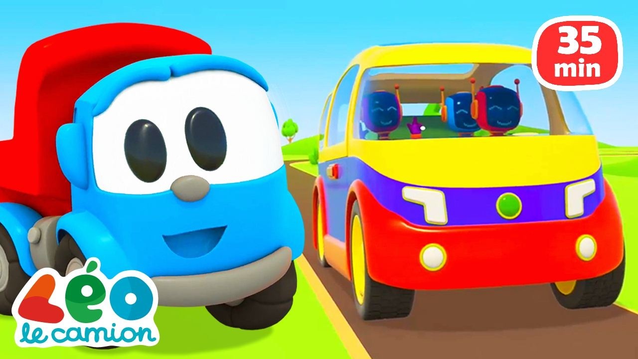 Léo le camion curieux et les véhicules extraordinaires. Dessins animés
