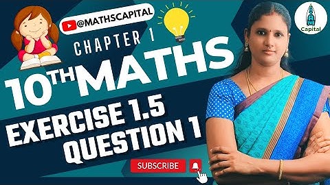Exercise 1.5 question 1 class 10 maths chapter 1 Relations and Functions TN Samacheer Ex1.5 q1 10th