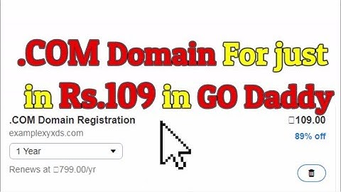 .com Domain Buy In Just 109 Rupees in Go Daddy | Very Cheap Domain