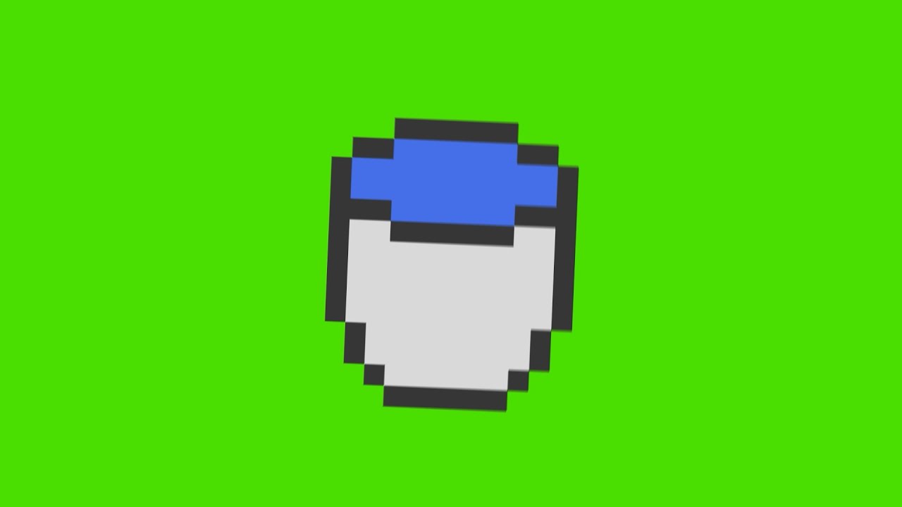 Minecraft Water Bucket Animation Transition Green Screen - YouTube