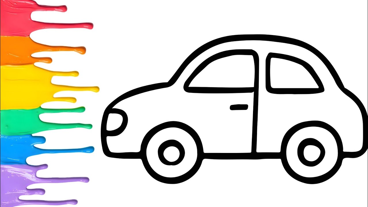 Rainbow Car Coloring Fun for Kids 🚗🌈 | Learn Colors & Have Fun! - YouTube