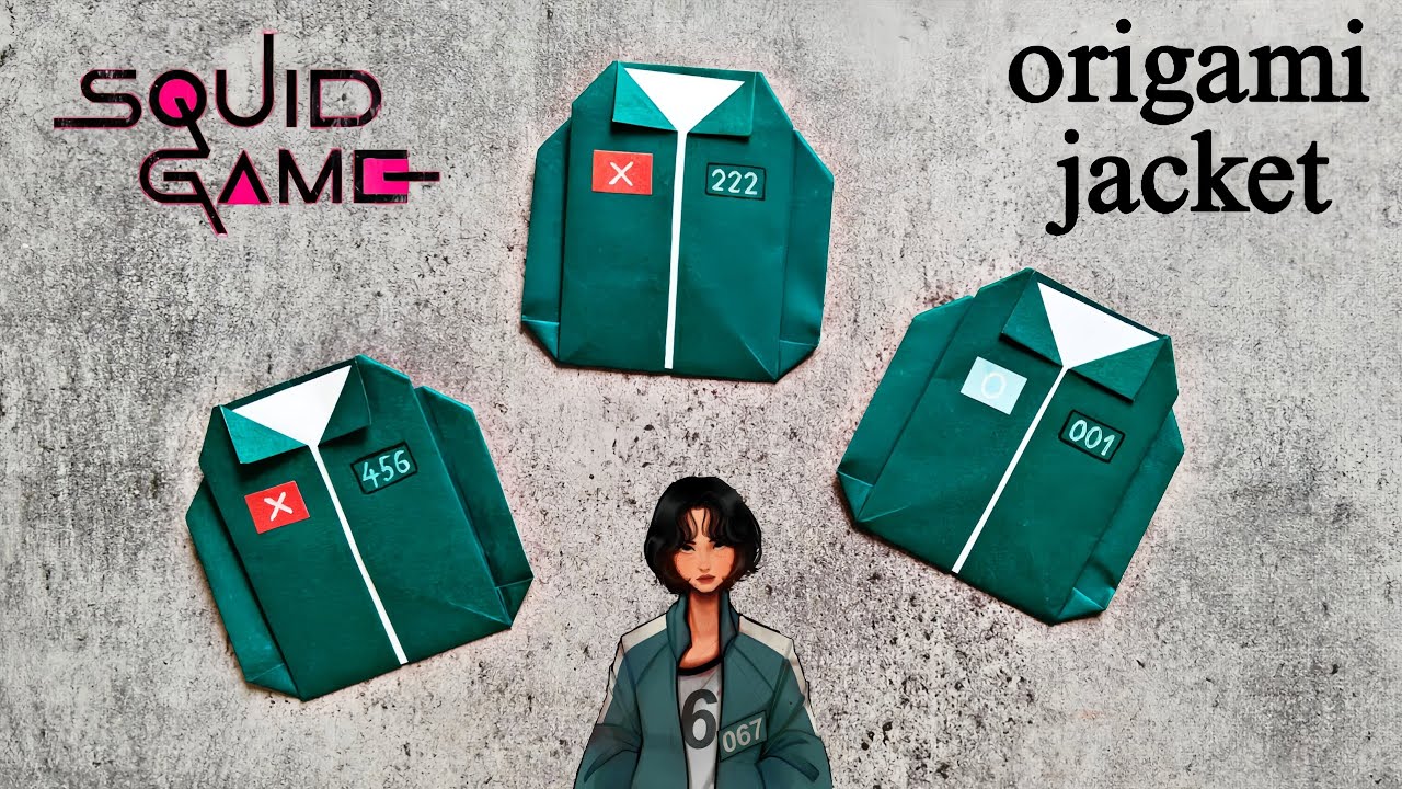 How To Make A Squid Game Jacket With Paper | Squid Game Craft