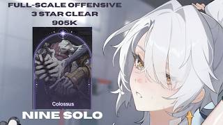 Nine solos Colossus 905k - Full-Scale Offensive 3* clear CZN | Chaos Zero Nightmare