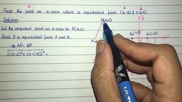 CLASS 10 | Find the point on X - axis which is equidistant from (2,-5) & (-2,9) | in malayalam |.