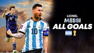 Messi ● All the Goals in the World Cup (2006-2022)