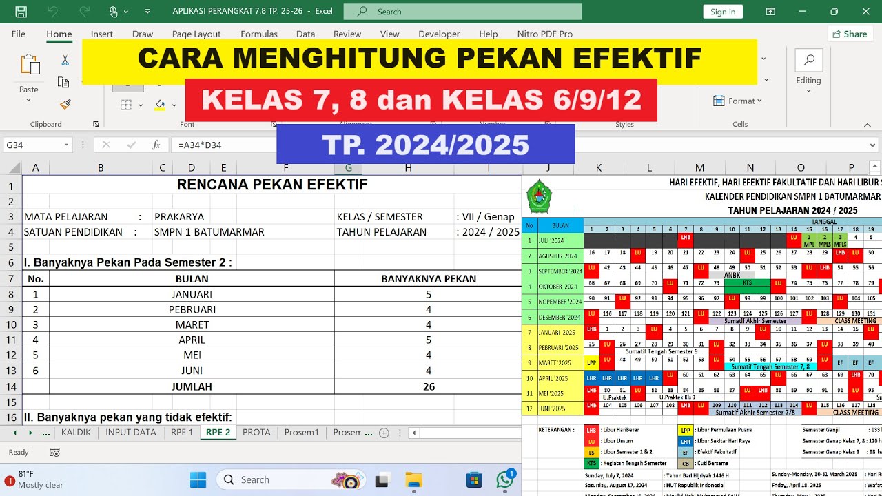 Cara Menghitung Pekan Efektif Kalender Pendidikan Tahun Pelajaran 2024 Maxresdefault