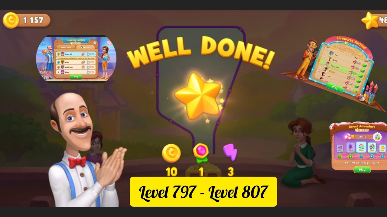 Level 807 Gardenscapes - ( Level 797 - Level 807) - All Puzzles - Gameplay PART ...