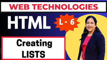 List Tags in HTML, Web Technologies, BCA Semester-1 | Complete Course, IP University, #bca #btech