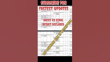 Final Result for Round-2 of AACCC-UG Counseling #aaccc #neetcounselling