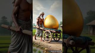 Old man and golden 🥚#ai #viral #shortsviral #moon Hindi animation @beast