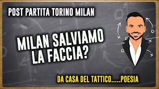 MILAN SALVIAMO LA FACCIA? POST PARTITA TORINO-MILAN #calcio #milan #iltattico #seriea