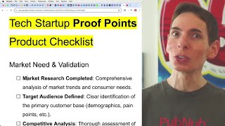 Technology Product Proof Points Checklist for Starting a Business