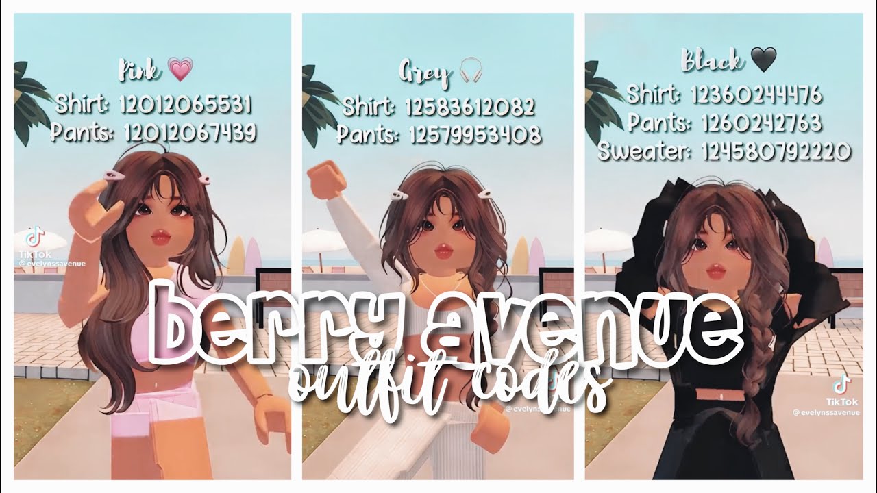 Códigos de outfits para Berry Avenue 👗💕 #roblox 