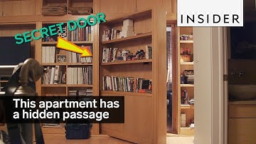 This apartment has a hidden passageway behind a bookcase