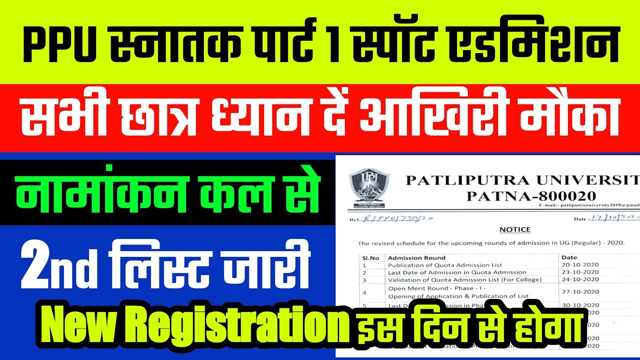 PPU Spot Admission 2nd List || PPU Part 1 Online Admission 2020 | PPU Spot Admission Process 2020