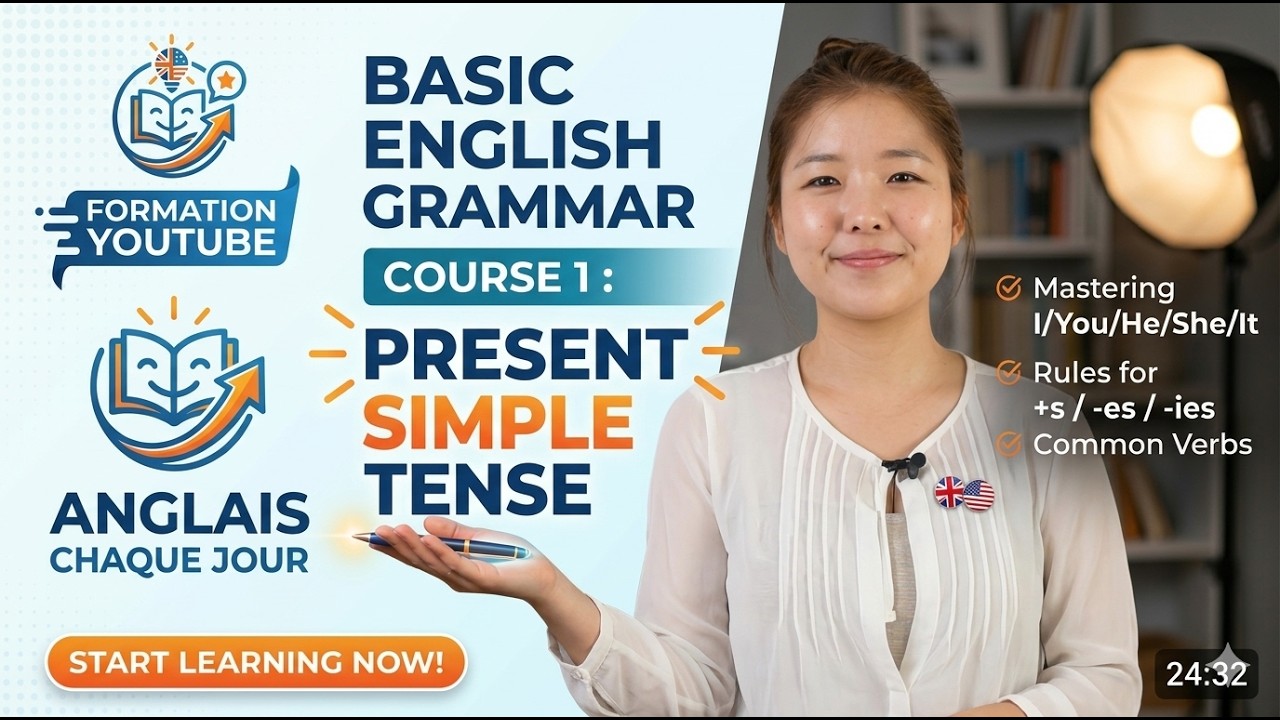 Simple Present Tense for Beginners | Basic Grammar Course Lesson 1 ...