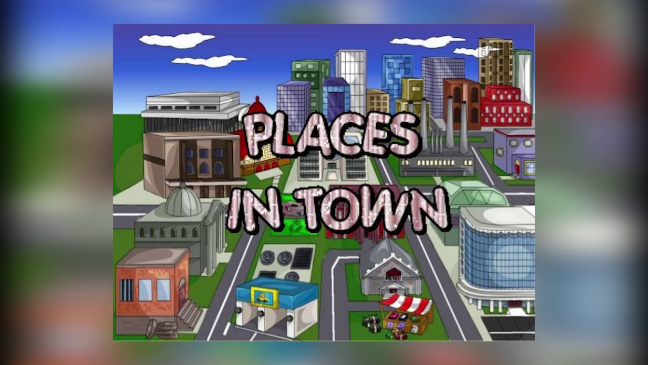 Where is your town. Places in Town. Places in the City вектор. Картинки places in Town. Урок по теме places in Town.