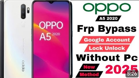Oppo A5 2020 Frp Bypass | Without Pc | Google Account Lock Unlock 2025