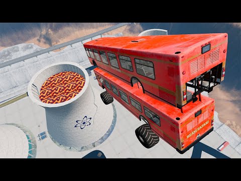 I Jumped a Car into Nuclear Lava and SURVIVED - BeamNG.Drive