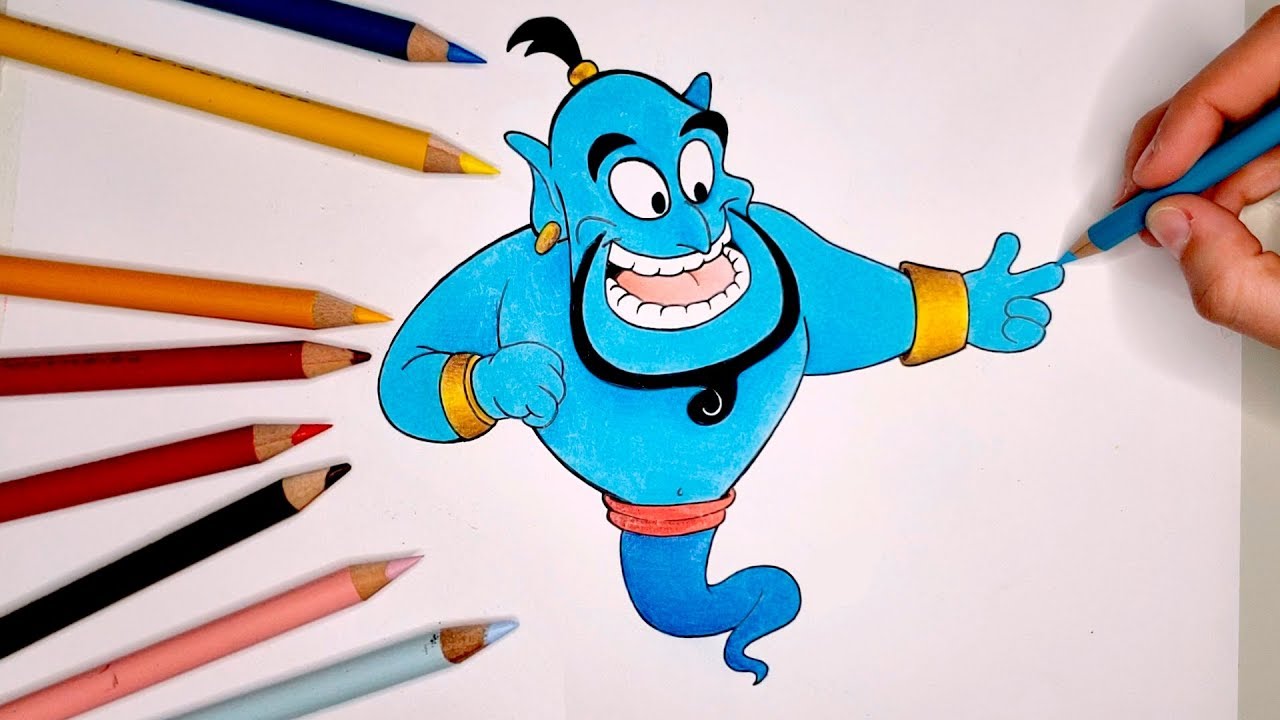 COMO DESENHAR O GÊNIO DA LÂMPADA (Aladdin)