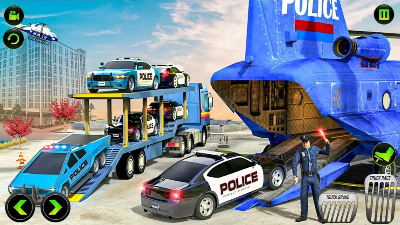 US Police CyberTruck Car Transport Games || Android iOS Gameplay