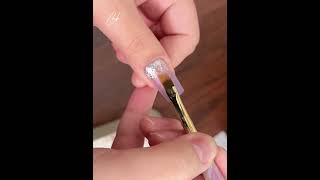 Lavender Purple Gradient White Glitter Nail Tutorial | Dreamy Design