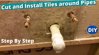 How To Cut And Install Tiles Around Pipes Drill Cuts Holes Step By You To Cut And Install Tiles Around Pipes, How To Cut Tiles Around Radiator Pipes