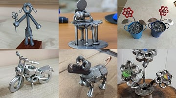 Amazing metal nut bolt craft ideas | nut bolt | nut bolt design for decor