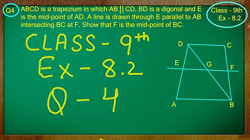 Class - 9th ( Quadrilaterals ) Ex 8.2, Q no. 4 solved ncert
