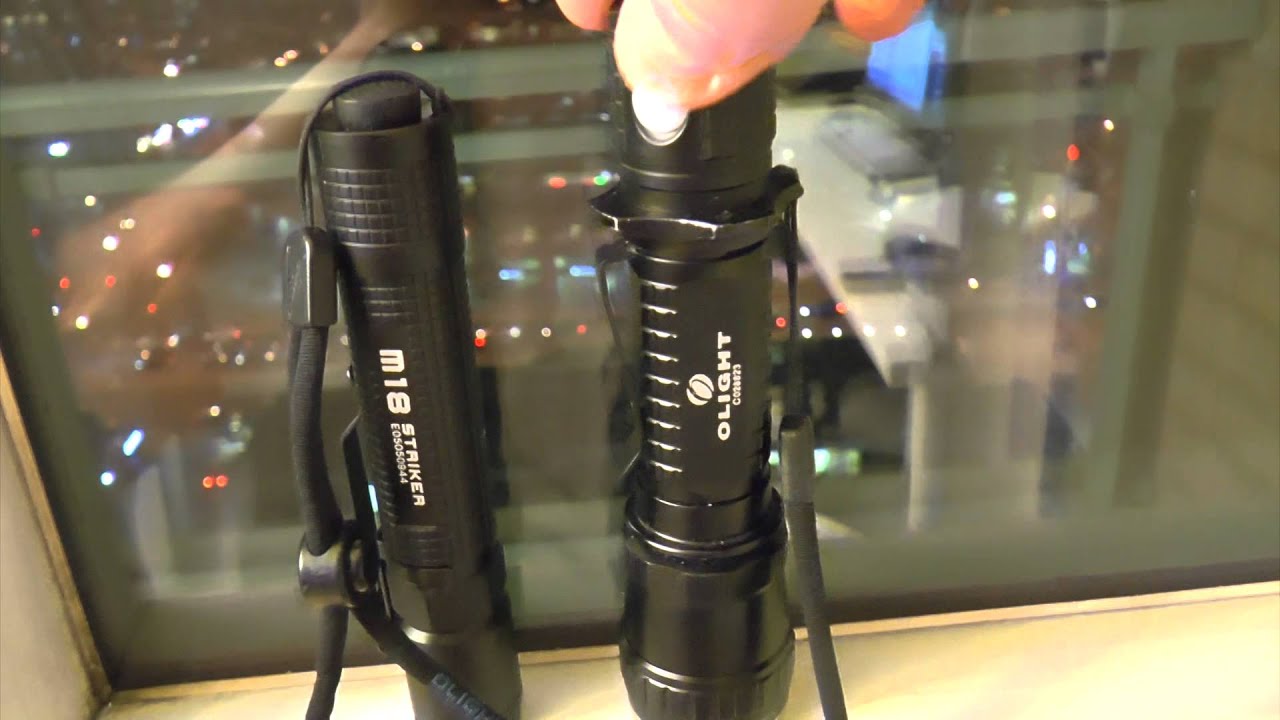Olight M18 Striker 800 Lumens Pocket Weapon Flashlight Review! - Can it Strike?