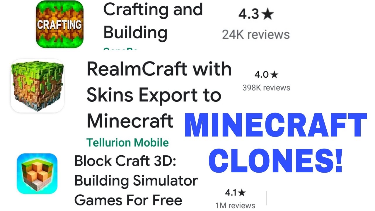 best minecraft rip offs no download