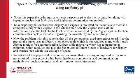 Touch Screen Based Ordering system for Restaurant