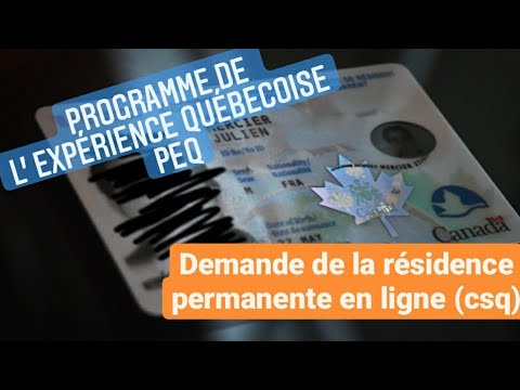 Demande De Csq Dans Le Cadre Programme De L Experience Quebecoise Peq Youtube