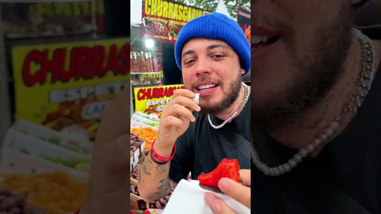 PROVANDO FRUTAS EXÓTICAS🍓🤨 E CHURRASCO MISTO 🥩😋