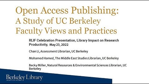 Pilot Project: UC Berkeley
