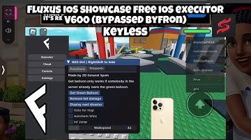 (NEW) Roblox IOS FREE EXECUTOR FLUXUS IOS SHOWCASE 2024 (tutorial) IPHONE IPAD HYDROGEN KEYLESS V600