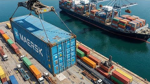 Mega Container Port & Giant Cargo Ship: From Loading Terminal to Open Sea (Full Operation Process)