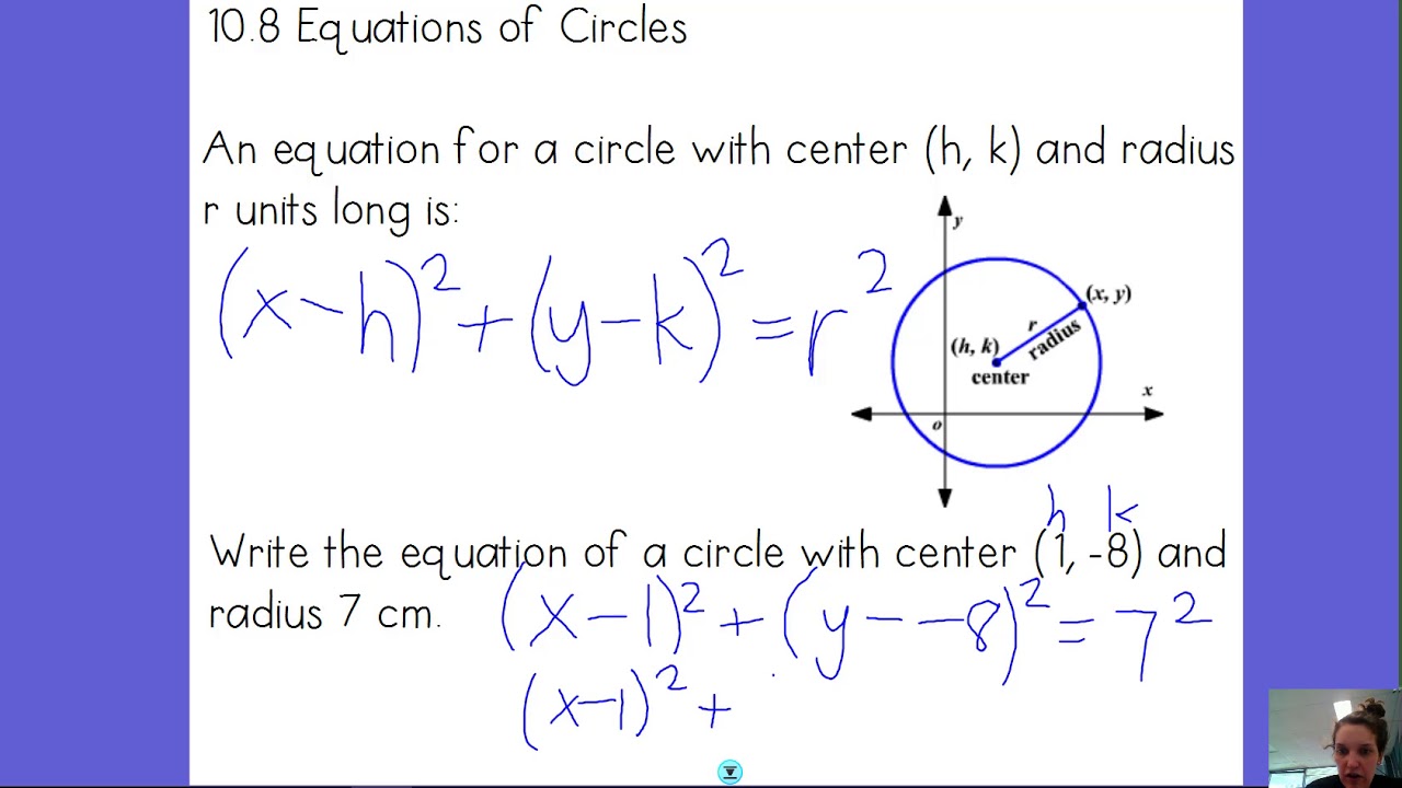 10.8 Equation Of Circle - Standard Form - YouTube 10.8 Equation Of Circle - Standard Form - YouTube