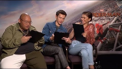 Tom Holland, Zendaya and Jacob Batalon draw each other | Cineworld Interview