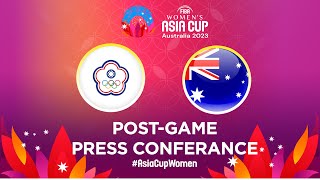 Chinese Taipei v Australia - Press Conference | FIBA Women's Asia Cup 2023