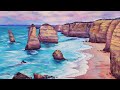 Australian Coastline Seascape Acrylic Painting LIVE Tutorial