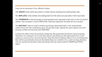 db2 LUW Load Utility