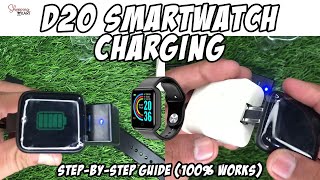 How to Charge D20 Smart Watch | D20 Charging Step by Step 2023 #SmartWatch #Charging #D20