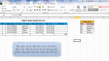Tip #9: Tạo cảnh báo hết hạn trên Excel