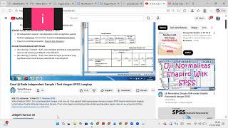 Penyajian Data Independent sample T test