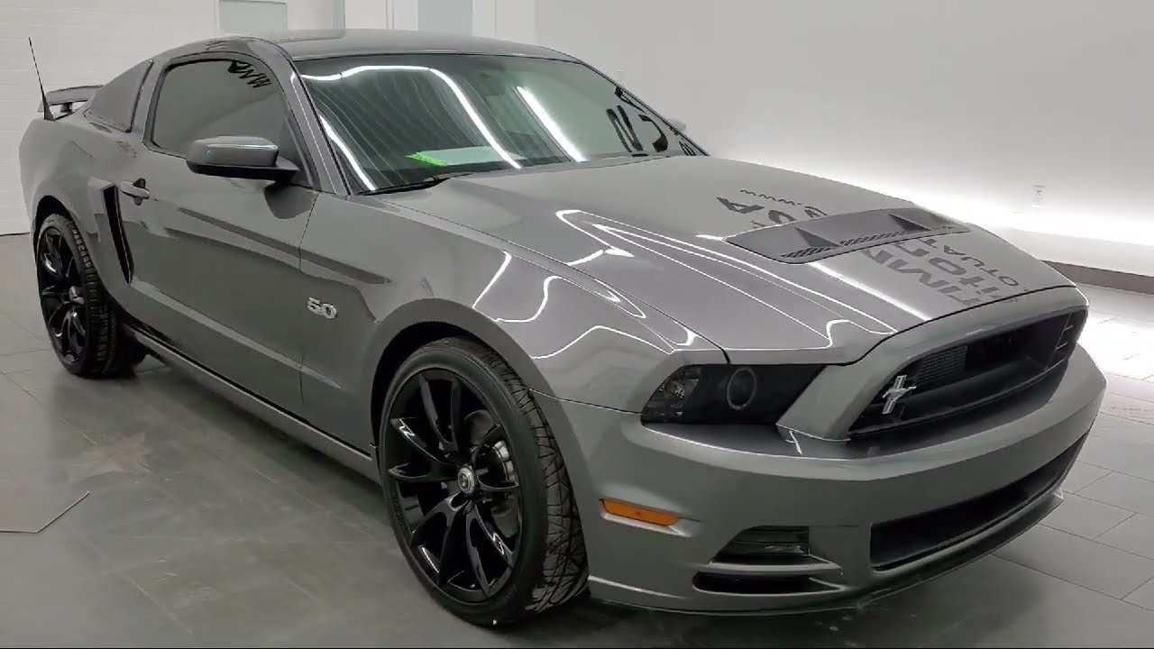 2014 Ford Mustang Grey Used. walk around for sale in Fond Du Lac,  Wisconsin, - YouTube